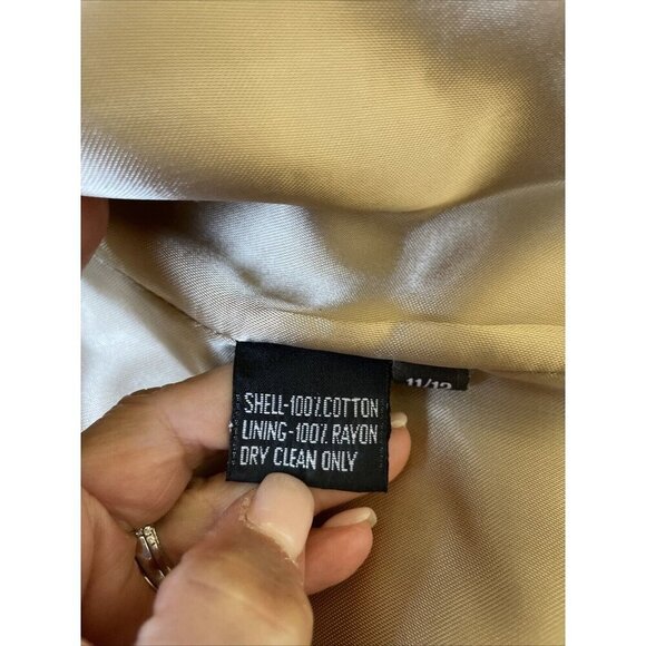 Vintage Giorgio Sant Angelo Corduroy Blazer Women's 12 Beige Patch Pockets 80s - Picture 6 of 13